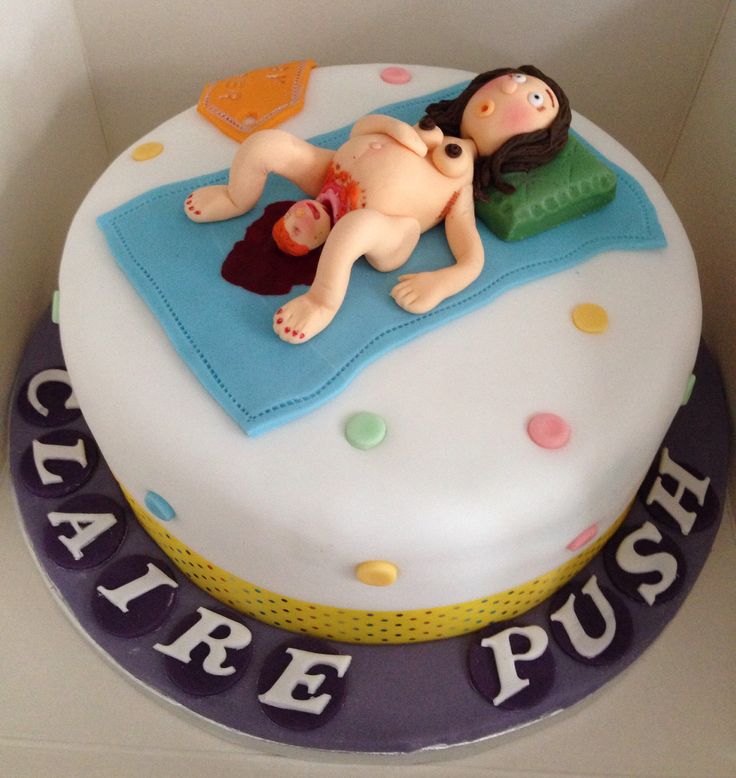 baby shower cake giving birth