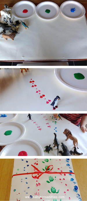Toddler Craft Animal Footprints process | Baby Hints & Tips