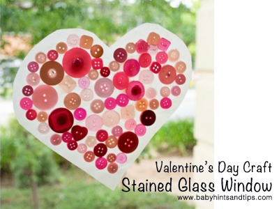 Valentine's Day Craft Stained Glass Window | Baby Hints & Tips