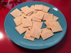 Healthy travel snack: almond crackers