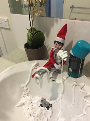shaving mishap with the elf on the shelf