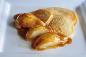 Ricotta Pancakes with Salted Caramel Pear recipe