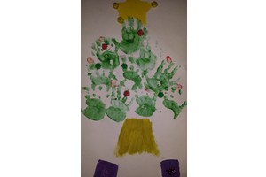 handprint christmas tree