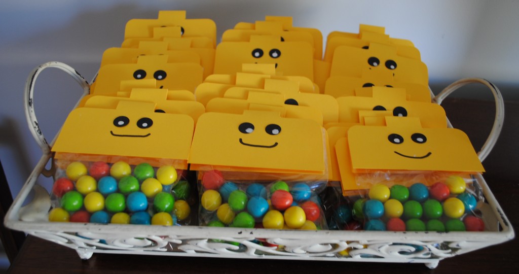 lego party bags for a Lego party theme