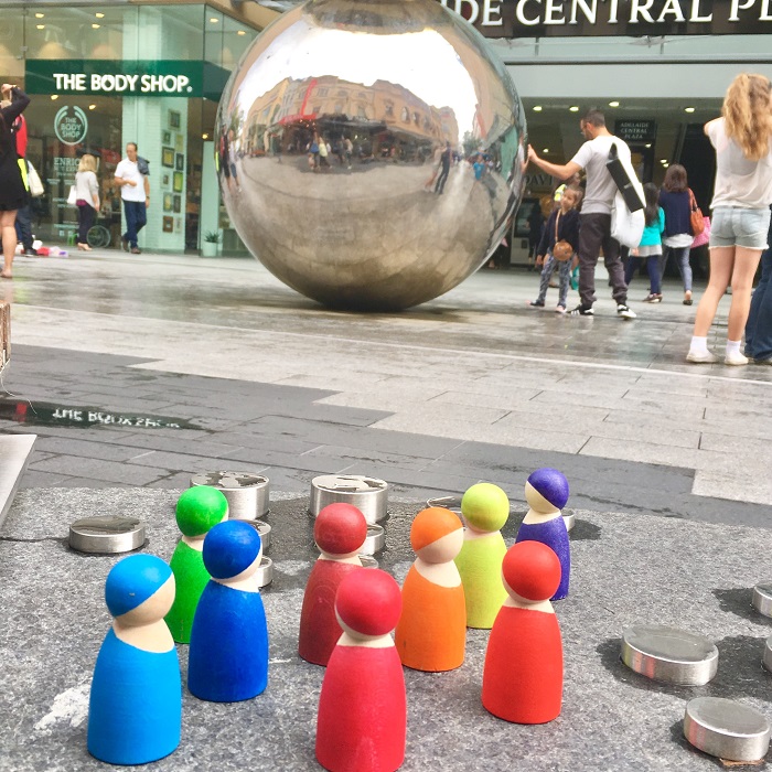 Rundle Malls Balls with kids