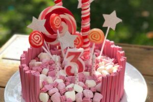 woolworths cakes pink musk sticks lollipops