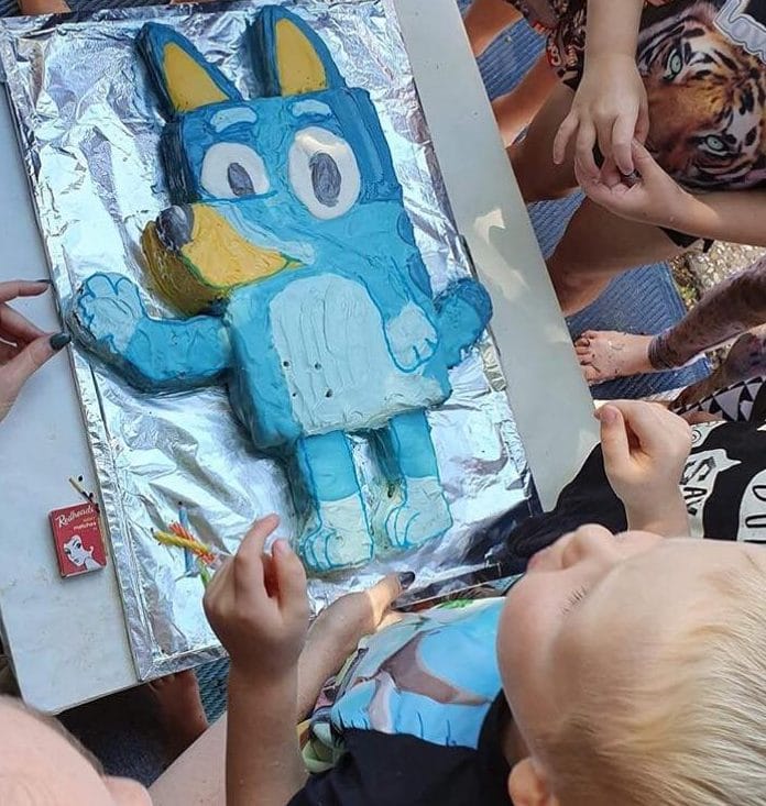 Bluey birthday cake idea